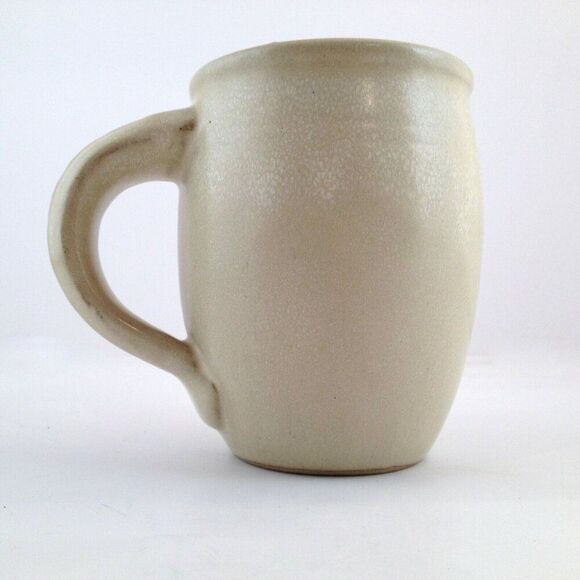 Pottery Mug Cup 4.75" Beige Lot of 2 Ceramic Porcelain Tableware - Picture 7 of 12